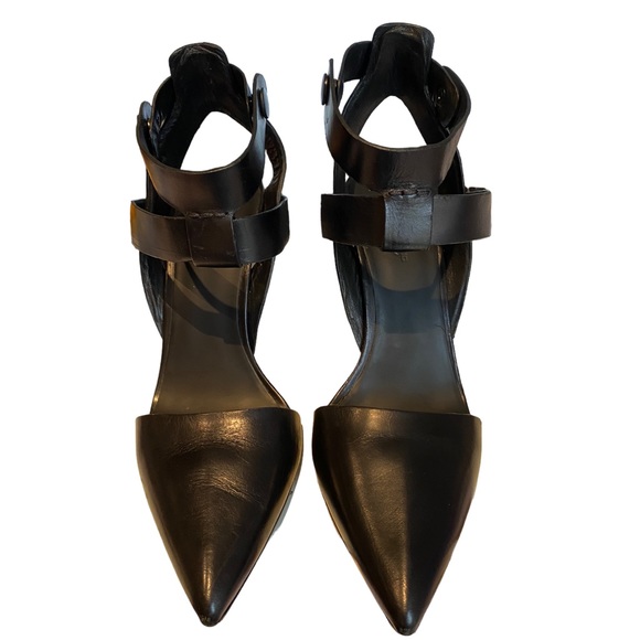 Alexander Wang Sonja Black Leather Bondage Ankle Strap Pumps Women’s EU 39 - Picture 6 of 11